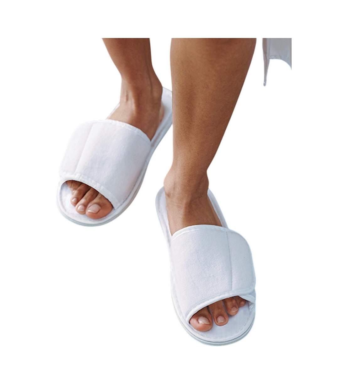 Chaussons Adulte Blanc Towel City-2