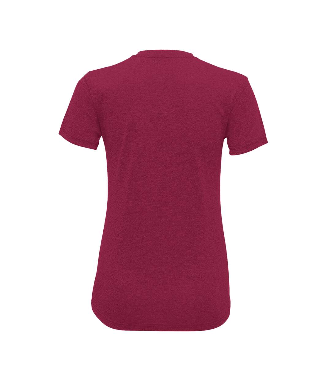 Womens/ladies performance short sleeve t-shirt raspberry/black melange Tri Dri-2