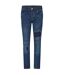 Jean Motif/style Motard Homme Bleu Foncé Brave Soul-2