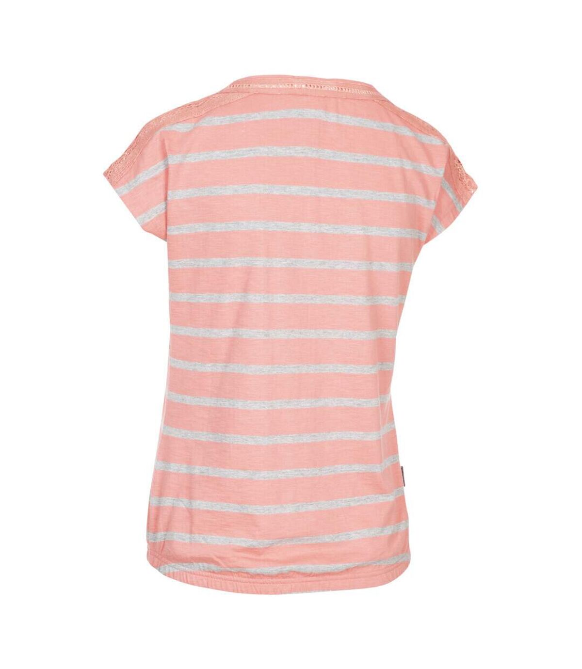 Trespass Womens/Ladies Moor Striped T-Shirt (Blossom/Light Grey Marl)