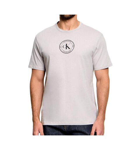 T-Shirt taupe homme calvin klein jeans ss 30s eu crest