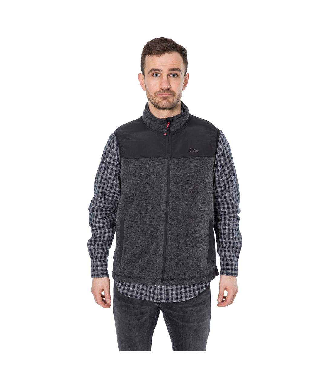 Trespass Mens Leafminer Fleece Gilet (Black Melange) - UTTP4751-1