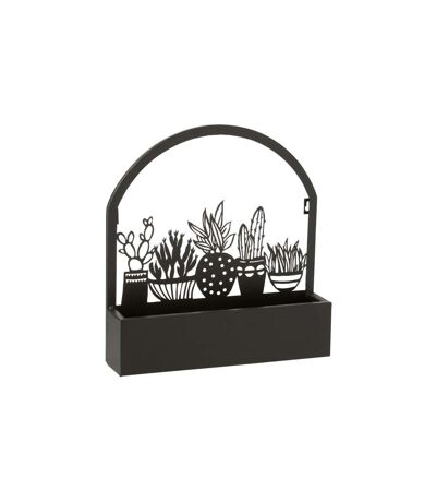 Jardinière Murale en Métal Cactus 39cm Noir