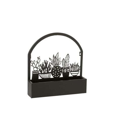 Jardinière Murale en Métal Cactus 39cm Noir