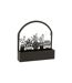 Jardinière Murale en Métal Cactus 39cm Noir-1