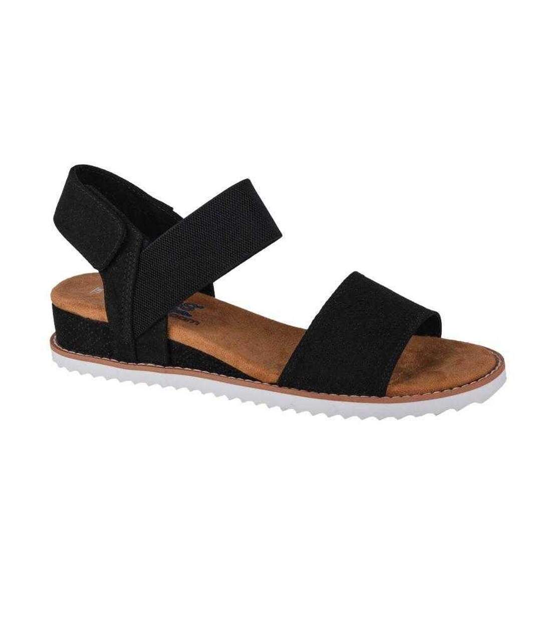 Sandales À Talons Compensés Décontracté Desert Kiss Femme Noir Skechers-1