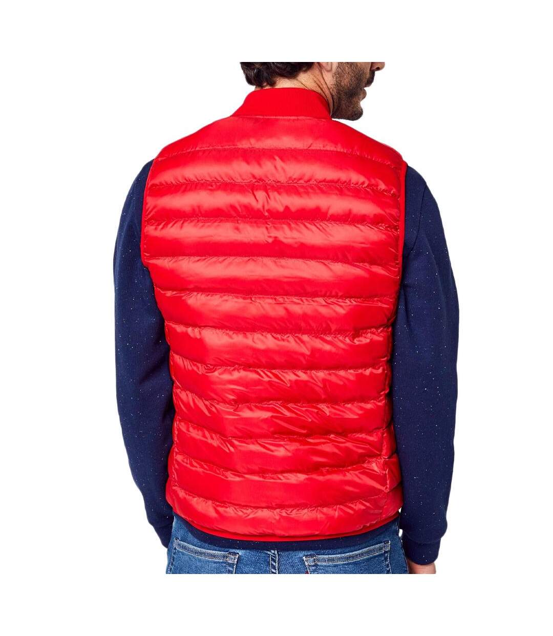 Doudoune sans manche rouge homme lacoste bh0537-2