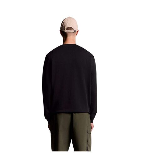 Sweat Uni À Col Ras-du-cou Homme Noir Lyle & Scott