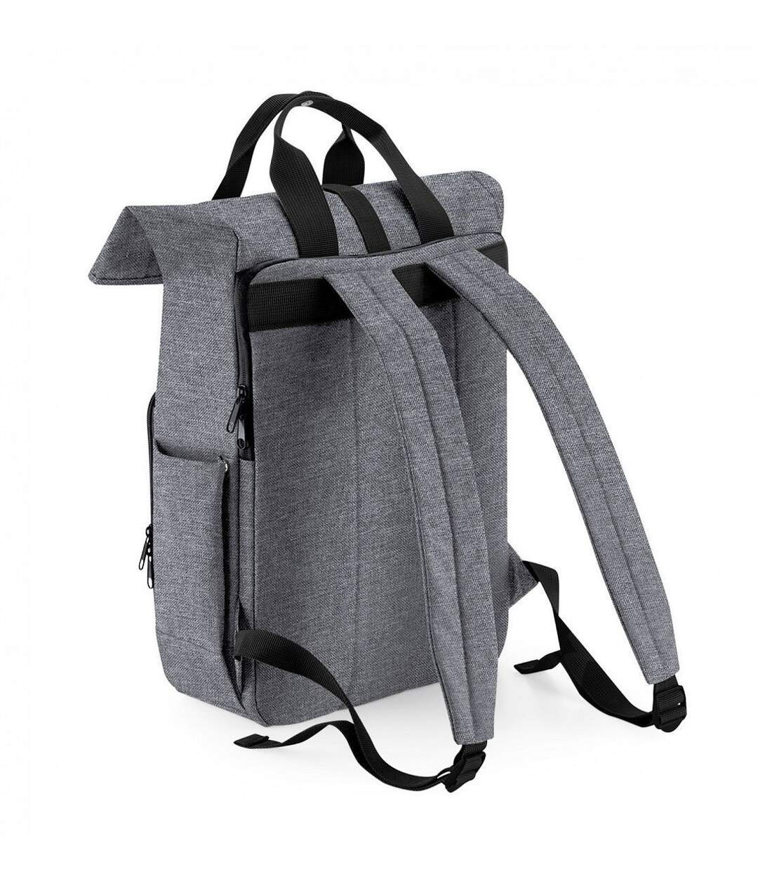 Sac à dos recyclé rolltop et poignées - BG118L - gris chiné marl-2