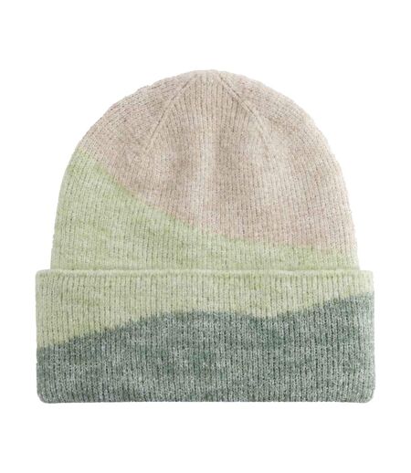 Womens/ladies Wave Soft Beanie Almond Pistachio Dusty Green Beechfield