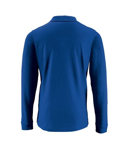 SOLS Mens Perfect Long Sleeve Pique Polo Shirt (Royal Blue)
