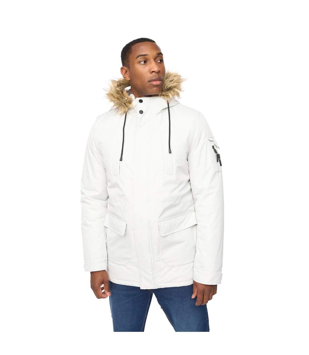 Parka Parkmoore Mve Homme Blanc Cassé Crosshatch-1