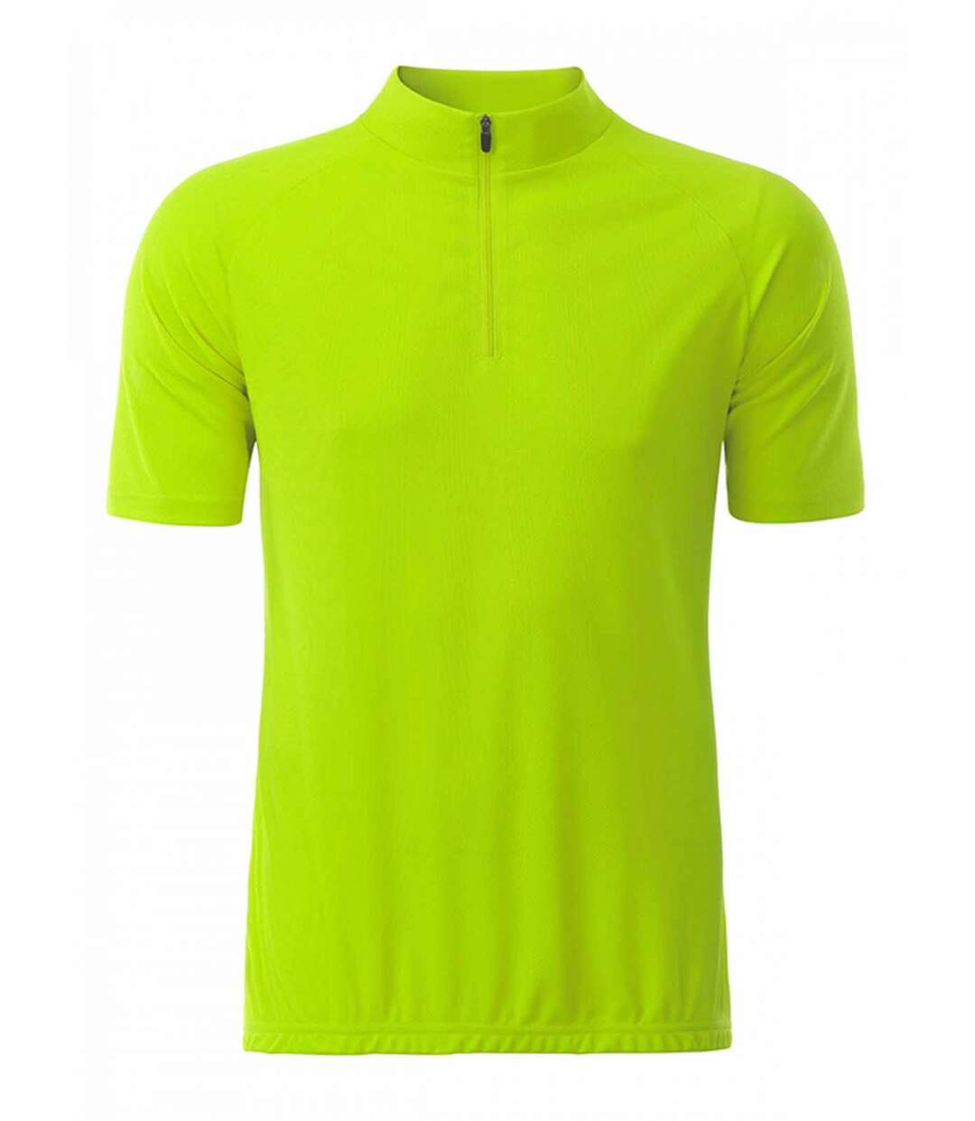 maillot cycliste zippé - HOMME - JN512 - jaune vif-2