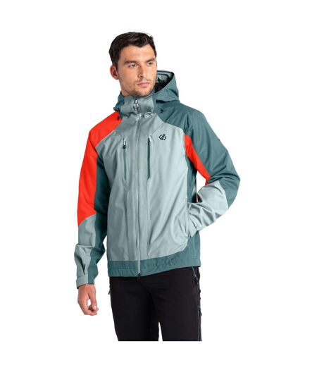 Mens Arising Waterproof Jacket Trail Blaze Orange Slate Mediterranean Green Dare 2B