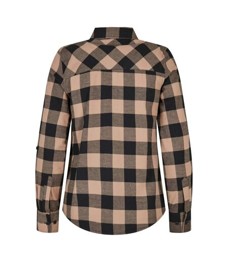 Chemisier Motif/style À Carreaux Femme Noir Taupe Clair Urban Classics