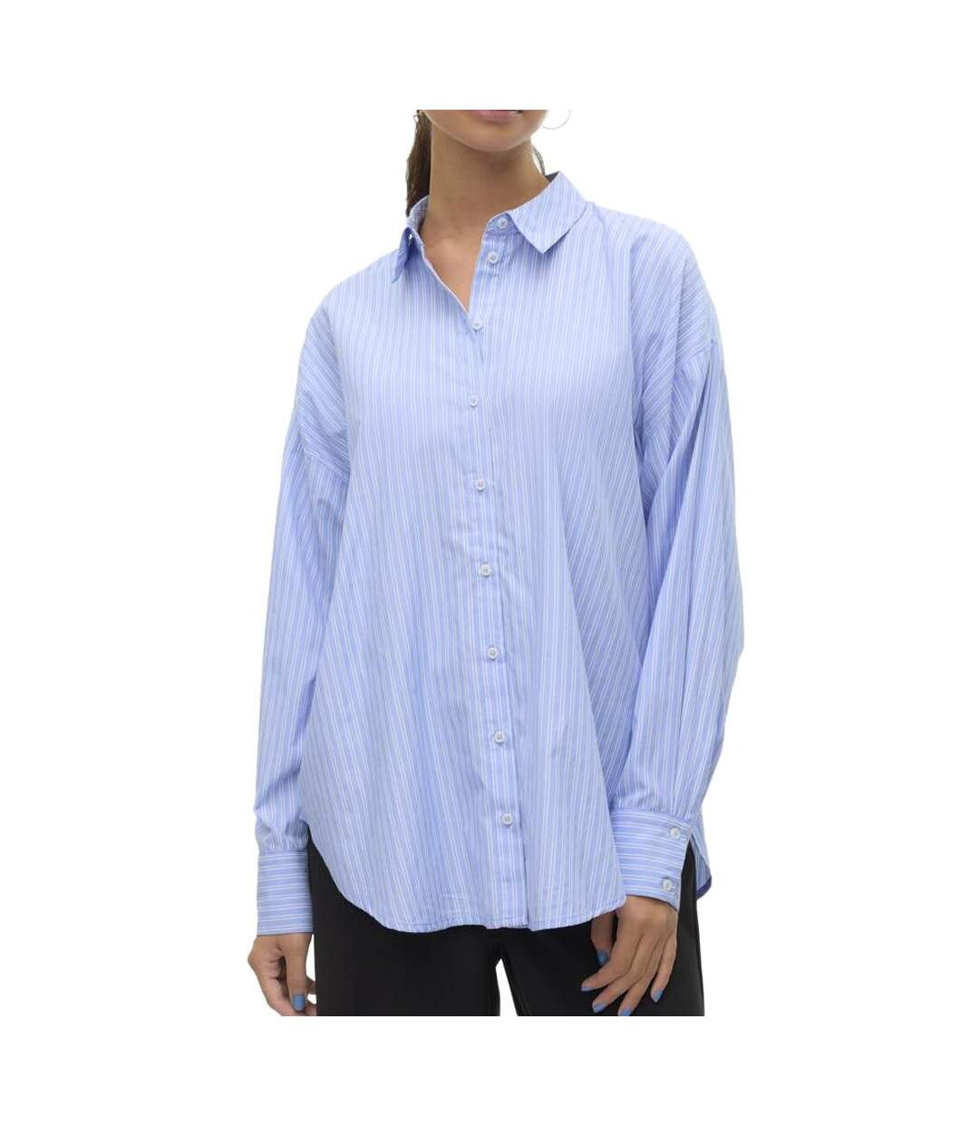 Chemise à Rayure Bleu Femme Vero Moda Fanni - M-1