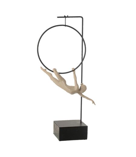 Gymnaste Cerceau sur Socle Gamma 55cm Beige & Noir