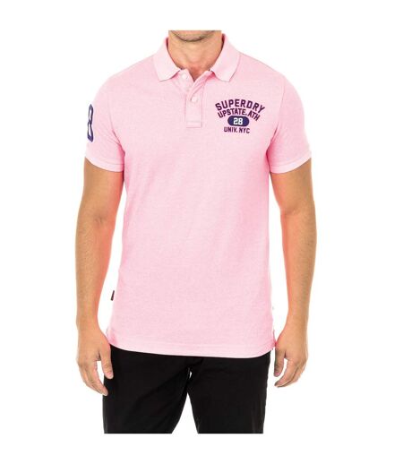 Men's short-sleeved polo shirt with lapel collar M1110008A