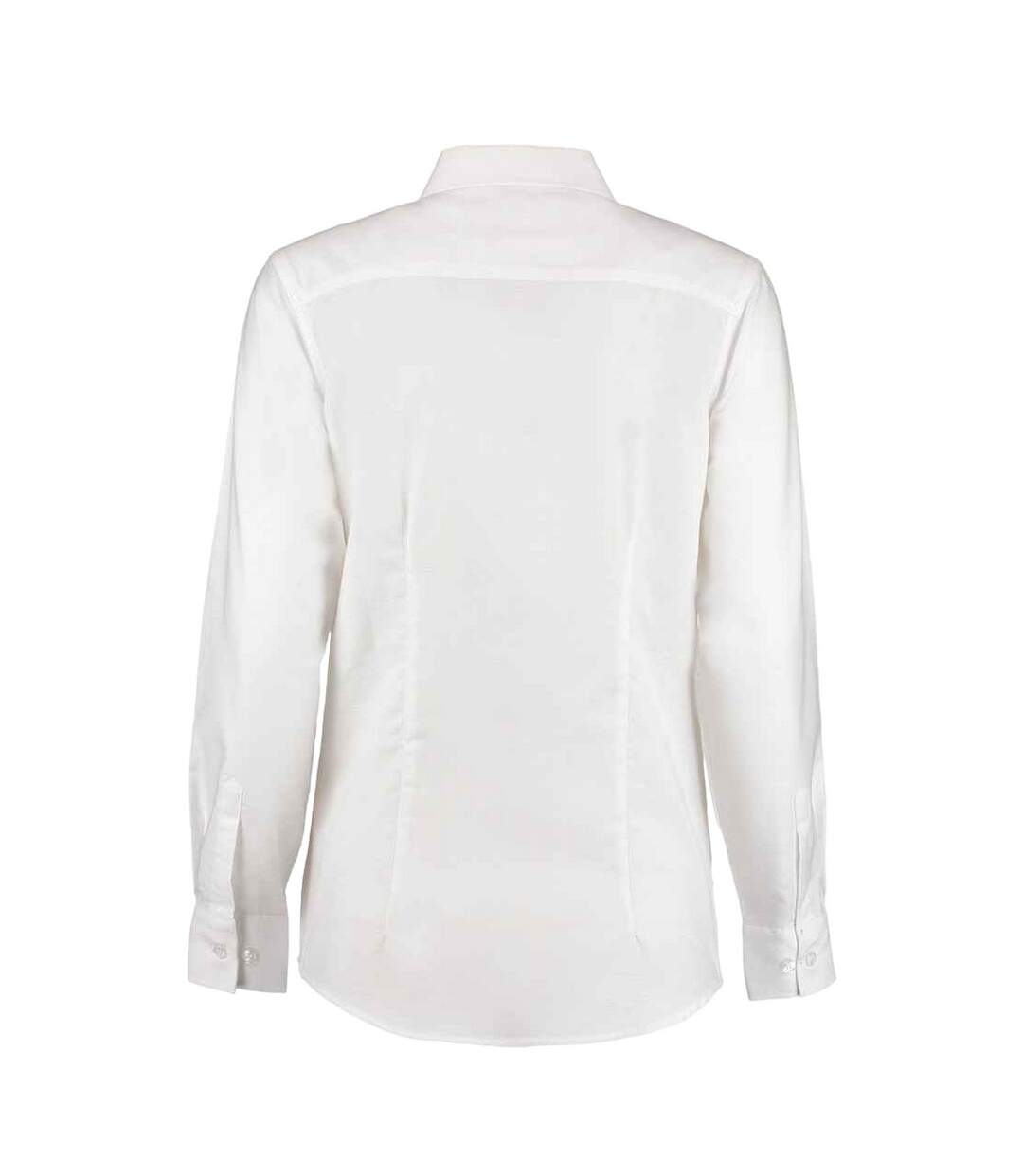 Womens/ladies Workplace Long Sleeve Oxford Blouse White Kustom Kit-2