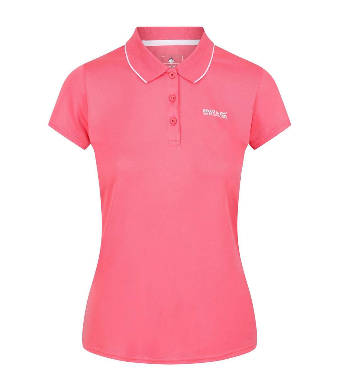 Polo Manches Courtes Maverick Femme Rose Tropical Regatta-1