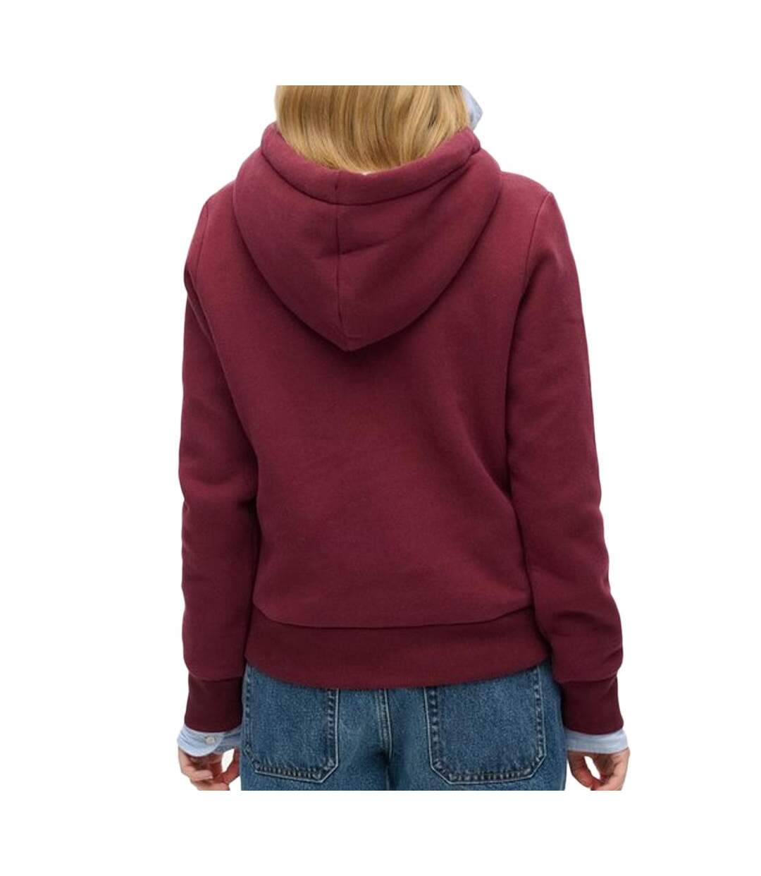 Sweat rouge  femme superdry luxe - l-2