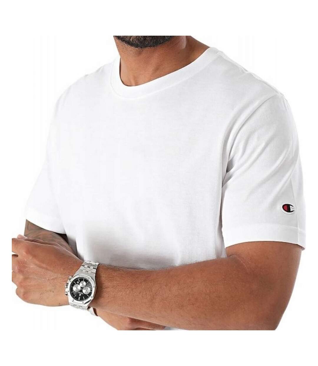 Pack Of 2  Mens Icons T-shirt  White Black Champion-3