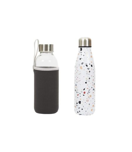 Lot de 2 Bouteilles Isothermes Pochon 50cl Blanc
