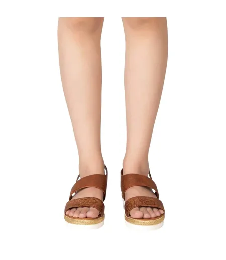 Sandales À Talons Compensés Ella Femme Marron Firetrap