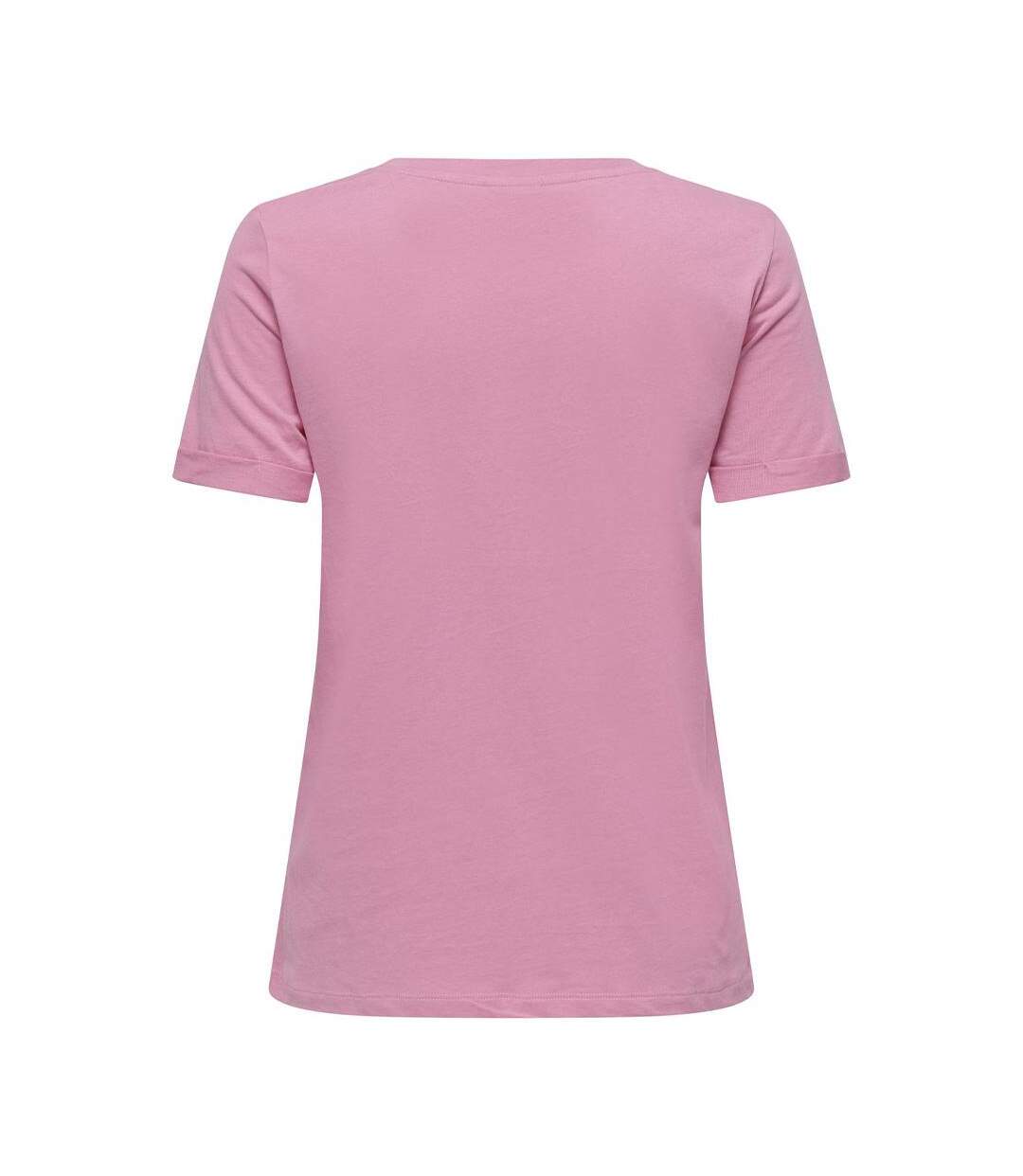 T-shirt rose/blanc femme jdy kitty-3