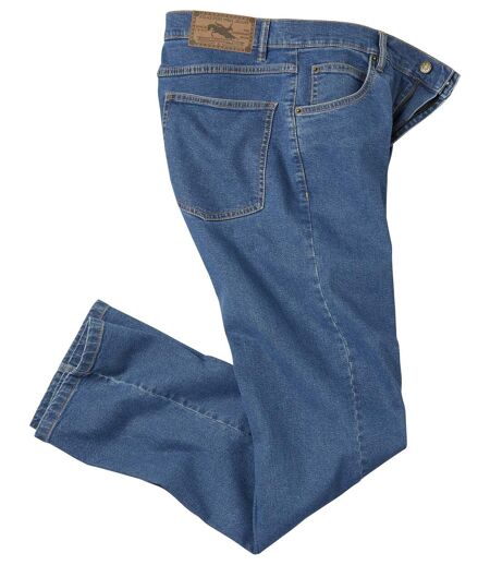 Niebieskie, komfortowe jeansy Regular Stretch