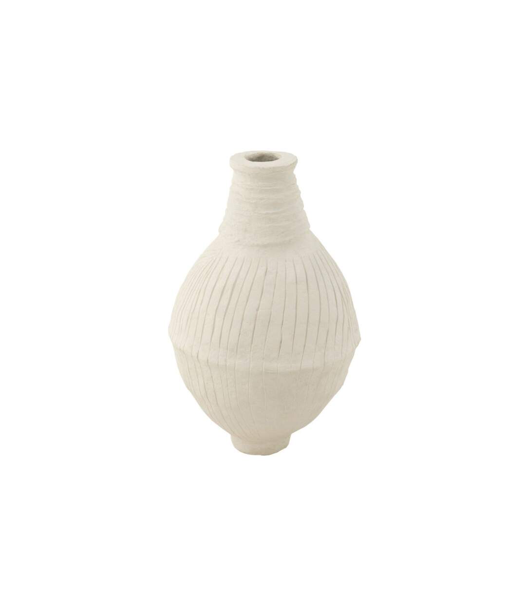 Pot Déco en Papier Maché Laxmi 85cm Blanc-1