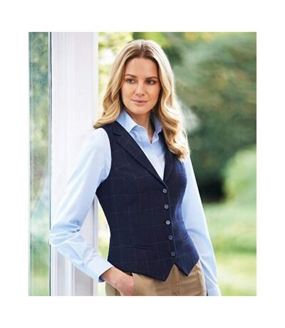 Brook Taverner Womens/Ladies Nashville Waistcoat (Navy Check) - UTPC3396
