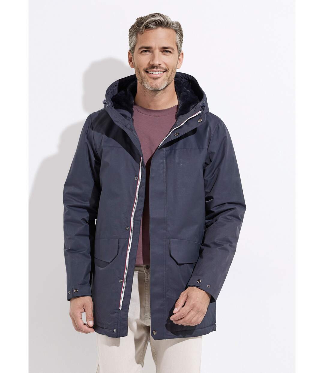 Parka à capuche intérieur fourrure-1