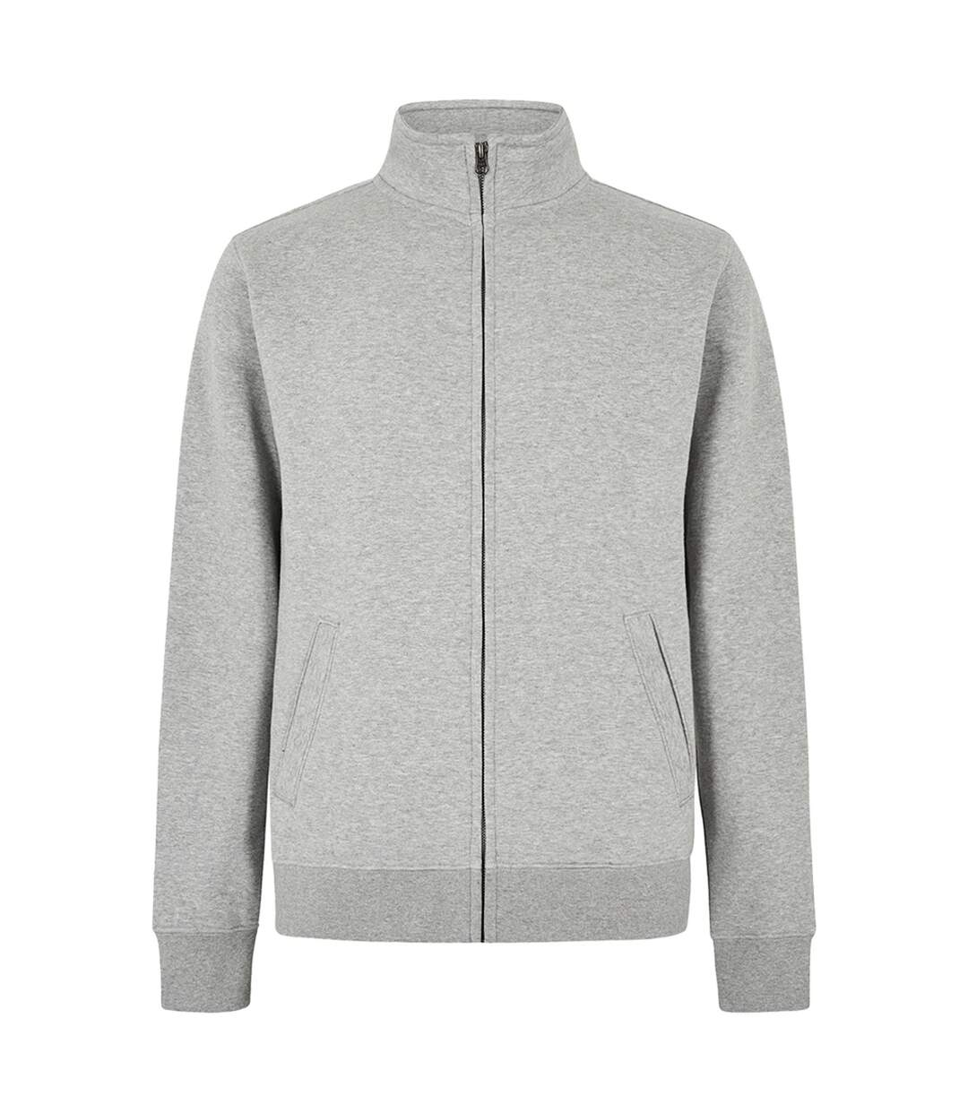 Veste De Survêtement Motif/style Uni Homme Gris Chiné Kustom Kit-1