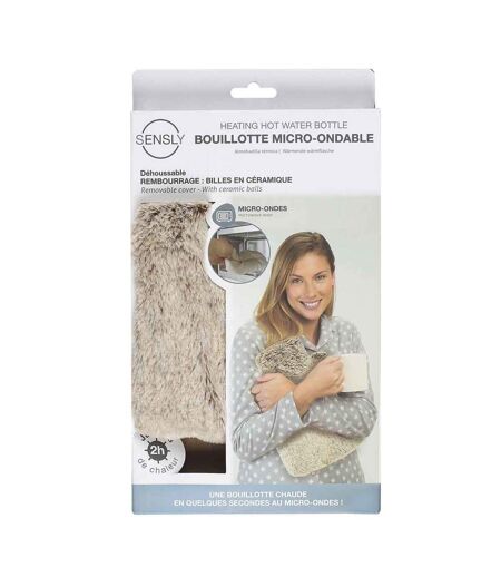 Bouillotte Déhoussable Micro-Ondable 30cm Taupe