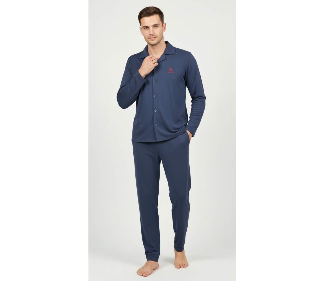 Pyjama Homme Hiver Polaire boutonné Z2552-2