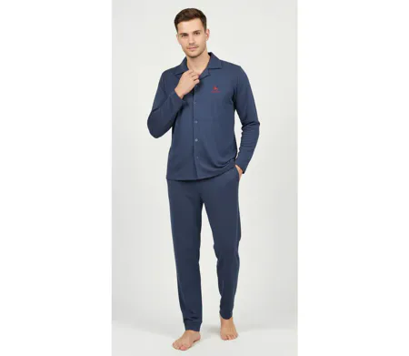 Pyjama Homme Hiver Polaire boutonné Z2552