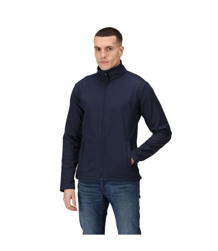 Regatta Reid Mens Softshell Wind Resistant Water Repellent Jacket (Navy) - UTRG1599