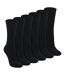 Ladies 6 Pack 100% Cotton Breathable Soft Socks-1