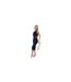 Womens/ladies Cut Out Polyester Cut-out Waist Party Bodycon Dress Navy AX Paris-1