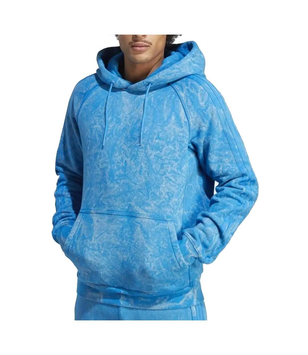 Sweat à capuche bleu homme adidas washed hoody - l-1