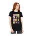 Disney Femme/Ladies - T-shirt boyfriend en coton avec carrés de la Fée Clochette (Noir) - UTBI46466-2