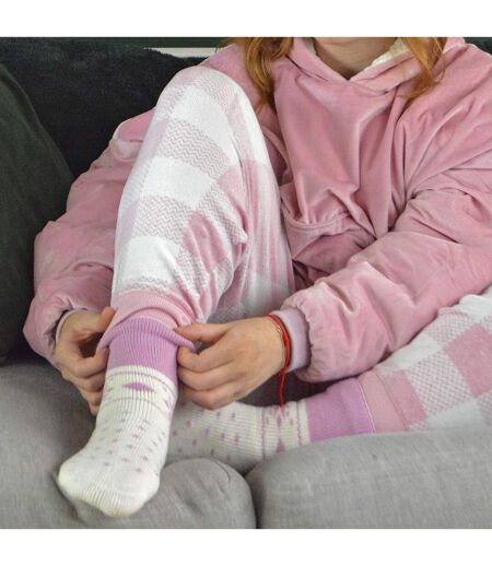 1 Pack Ladies Soft Warm Wool Bed Socks with Fairisle Design
