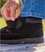 Wysokie buty z zamszowej, naturalnej skóry z wyściółką z kożuszka sherpa-3
