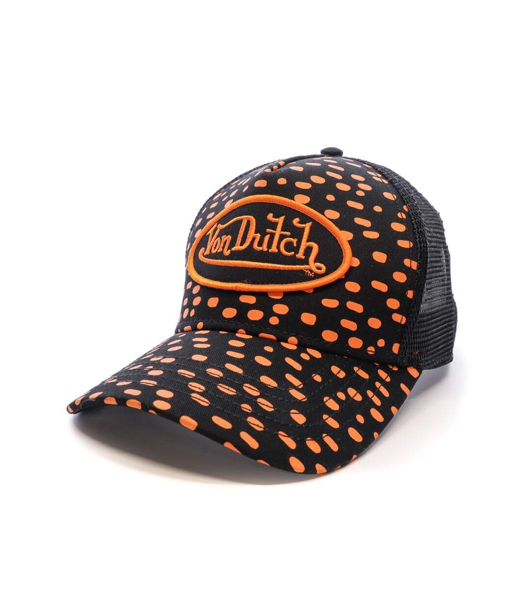 Casquette Noire/Orange Homme Von Dutch 909140 - Taille unique-1