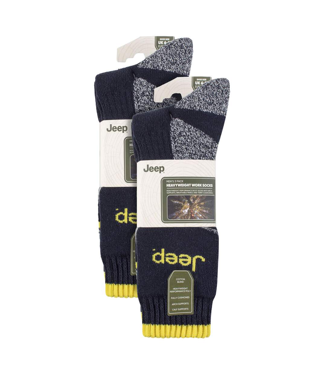 Paquet de 6 chaussettes renforcées de travail robustes pour hommes-2