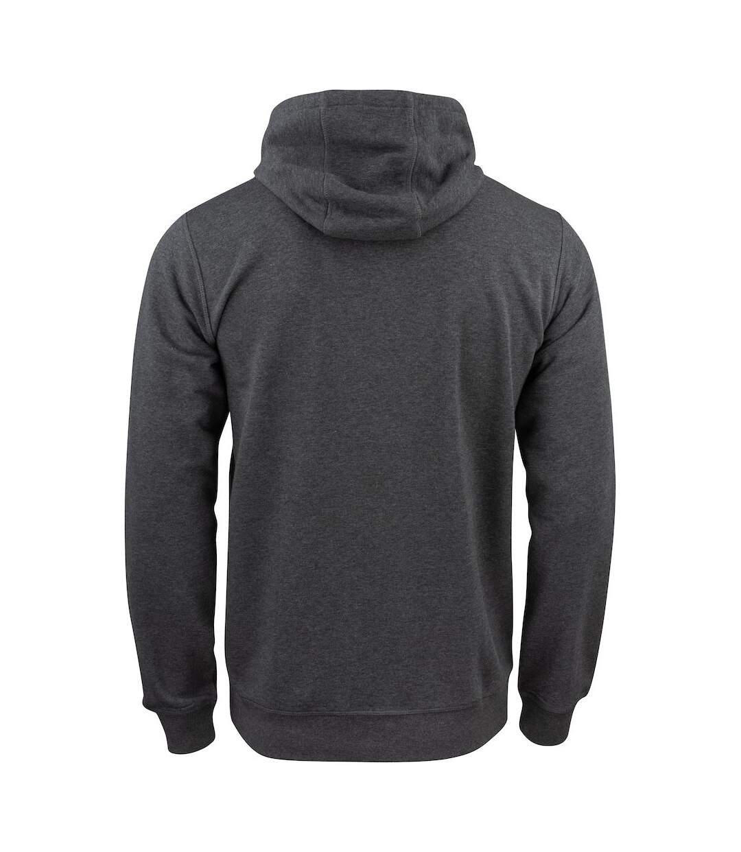 Sweat à capuche premium homme anthracite chiné Clique