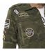 Veste militaire femme imprimé camouflage avec patchs Vondutch-3