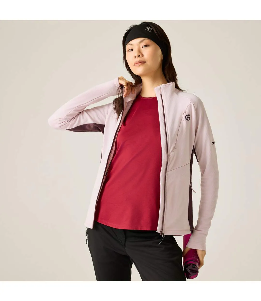 Veste Extensible À Col Montant Emerging Femme Rose Pâle Dare 2B-1