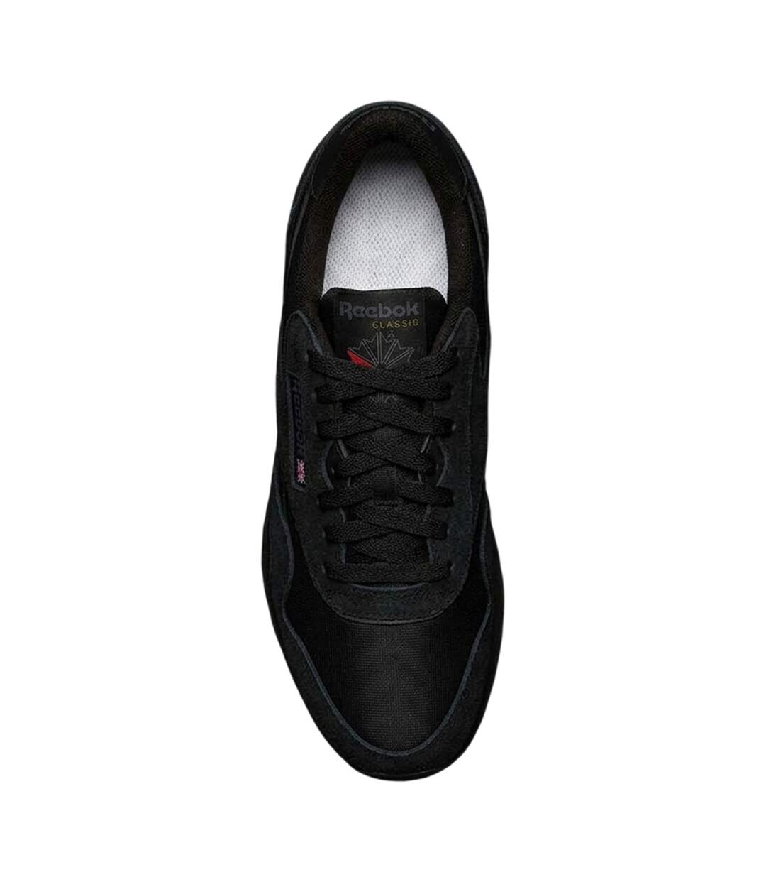 Mens Nylon Suede Panel Trainers Black Grey Reebok-3